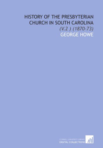 History of the Presbyterian Church in South Carolina
