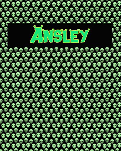 120 Page Handwriting Practice Book with Green Alien Cover Ansley