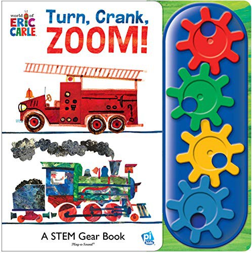 World of Eric Carle, Turn, Crank, Zoom! A STEM Gear Sound Book - PI Kids