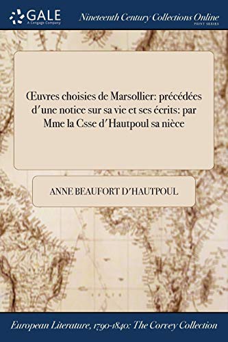 Œuvres choisies de Marsollier : précédées d'une notice sur sa vie et ses écrits