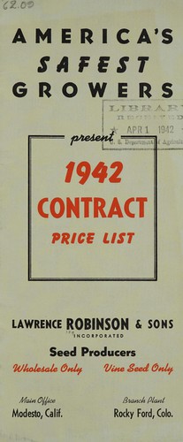 America's safest growers present 1942 contract price list