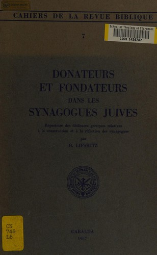 Donateurs et fondateurs dans les synagogues juives