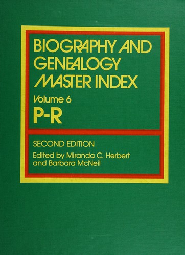 Biography and genealogy master index