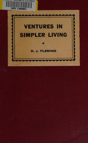 Ventures in simpler living