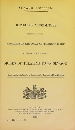 Sewage disposal