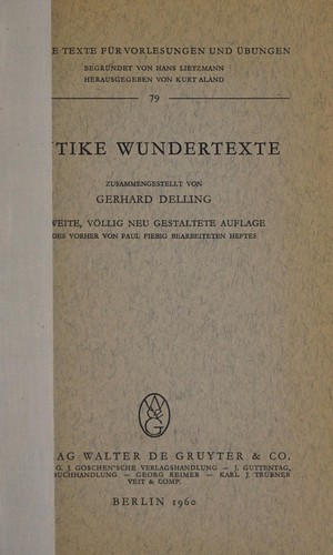 Antike Wundertexte