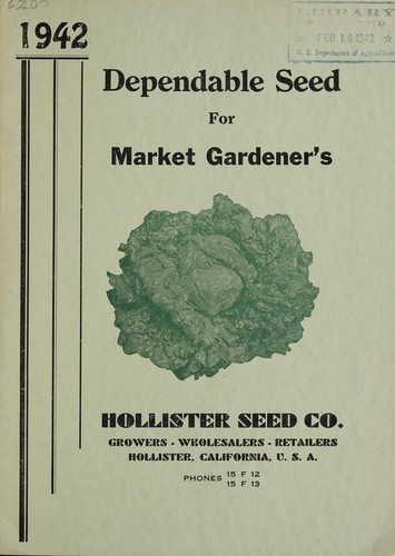 Dependable seed for market gardener's