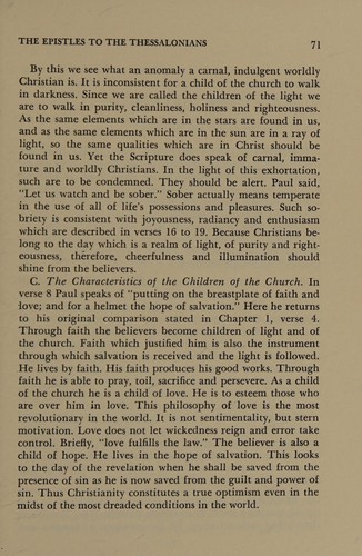 The Epistles to the Thessalonians