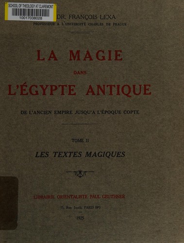 La magie dans l'Egypte antique
