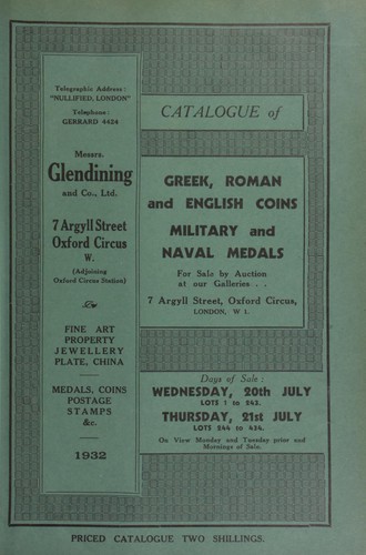 Catalogue of Greek, Roman, and English coins, [foreign gold coins, commemorative medals, seventeenth century tokens, and] military and naval medals, [including] a collection of cross belt plates and gorgets, the property of the late Henry Gaskell, Esq. ...