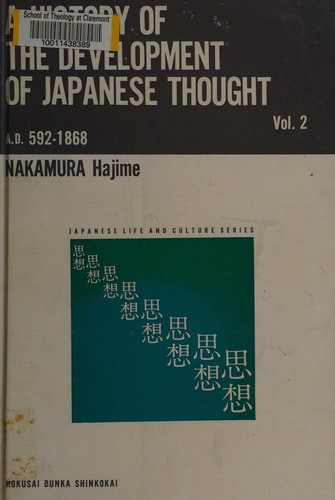 A history of the development of Japanese thought from A.D. 592 to 1868