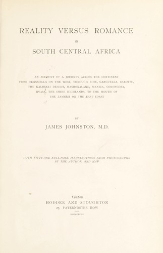 Reality versus romance in South Central Africa