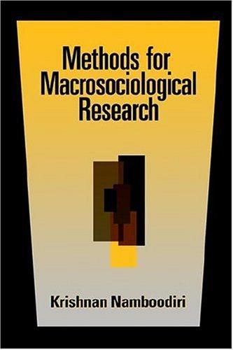 Methods for macrosociological research