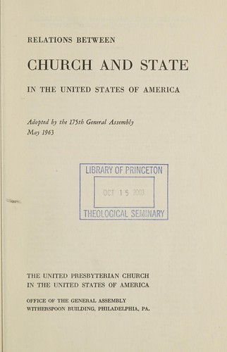 Relations between church and state in the United States of America