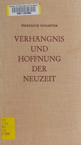 Verhaengnis und Hoffnung der Neuzeit