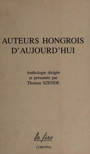 Auteurs hongrois d'aujourd'hui