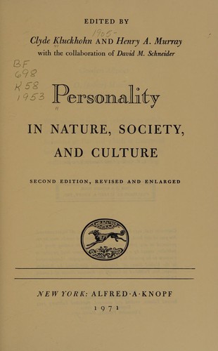 Personality in nature, society, and culture
