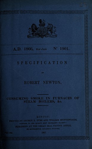 Specification of Robert Newton