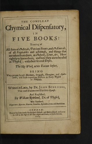 The compleat chymical dispensatory, in five books