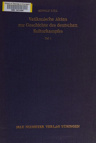 Vatikanische Akten zur Geschichte des deutschen Kulturkampfes
