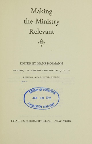 Making the ministry relevant