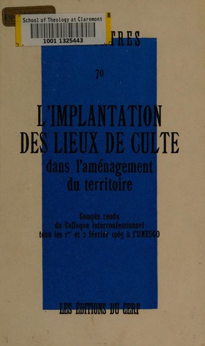 L'Implanation des lieux de culte dans l'amanagement du territoire