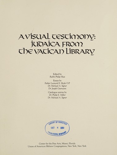 A Visual testimony--Judaica from the Vatican Library