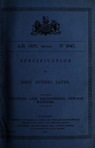 Specification of John Hughes Lloyd