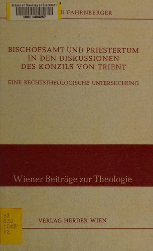 Bischoisamt und Priestertum in den Diskussionen des Konzils von Trient