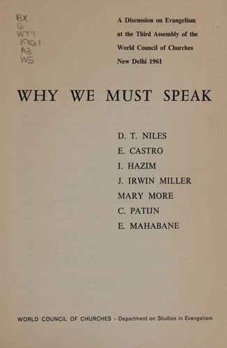 Why we must speak