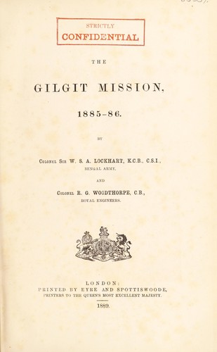 The Gilgit mission 1885-1886