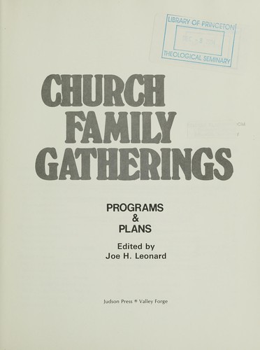 Church family gatherings