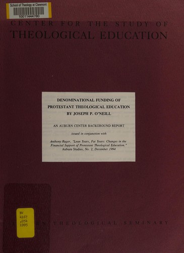 Denominational funding of Protestant theological education