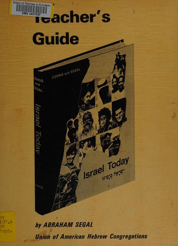 Teacher's guide to "Israel today."