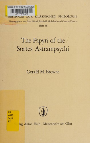 The papyri of the Sortes Astrampsychi