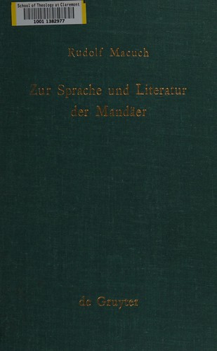 Zur Sprache und Literatur der Mandäer