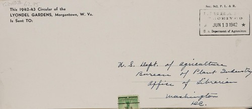 1942-43 circular of the Lyondel Gardens, Morgantown, W. Va
