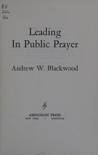 Leading in public prayer