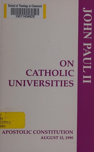 Constitutio apostolica de universitatibus catholicis