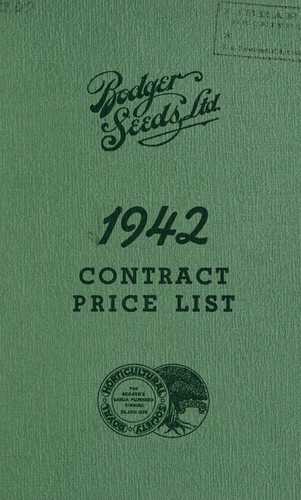 Contract trade list of California's choicest flower seeds since 1890