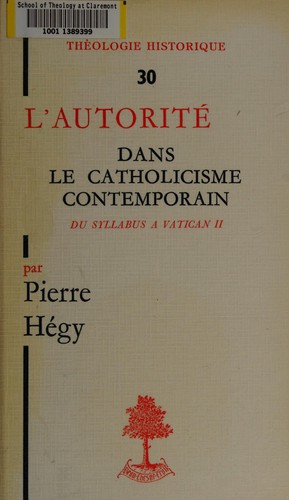 L' autorité dans le catholicisme contemporain