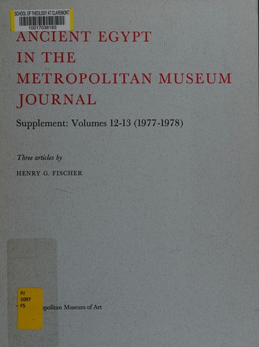 Ancient Egypt in the Metropolitan Museum journal