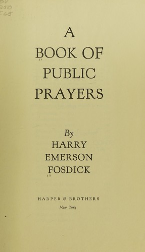 A book of public prayers