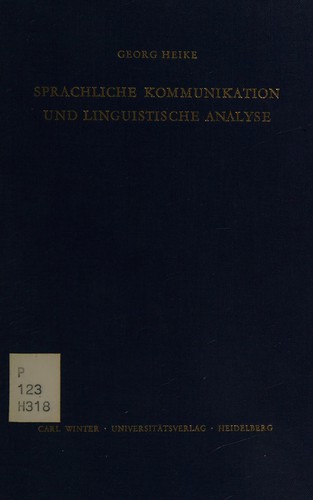 Sprachliche Kommunikation und linguistische Analyse