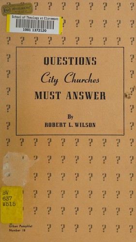Questions city churches must answer