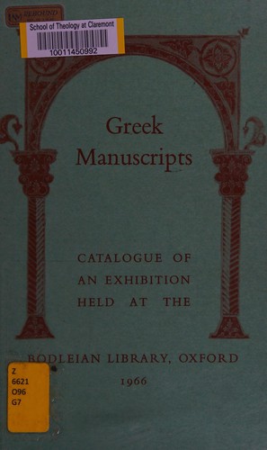 Greek manuscripts in the Bodleian Library