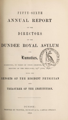Fifty-sixth annual report of the directors of the Dundee Royal Asylum for Lunatics