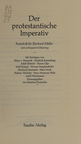 Der protestantische inperativ
