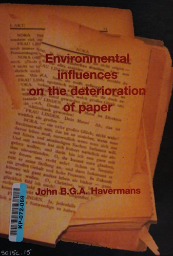 Environmental influences on the deterioration of paper