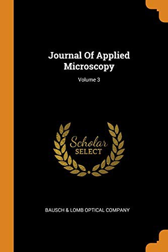 Journal Of Applied Microscopy; Volume 3